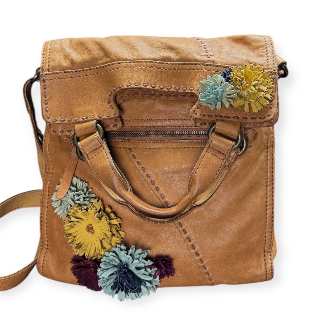 Lucky Brand Abbey Road Bag with Leather Flowers